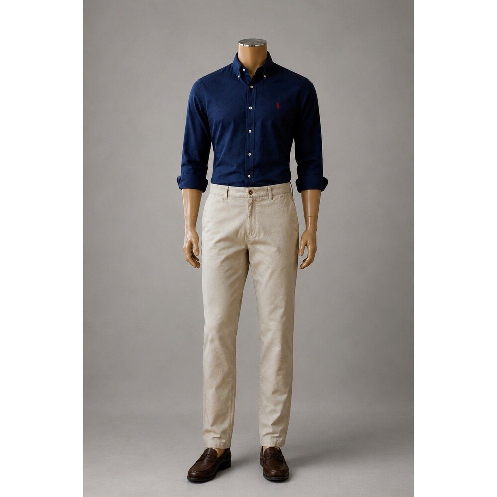 Polo Ralph Lauren Cotton Khaki Classic Fit Chino Pant 38x32 (31) Straight Leg